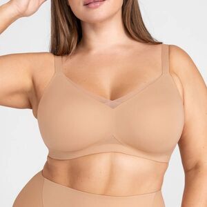 Honeylove CrossOver Bra Seamless Tan Sand Wireless Size XL
